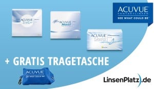 Acuvue®- Tragetasche gratis zu jeder Bestellung mind. einer Box Acuvue®-Kontaktlinsen.