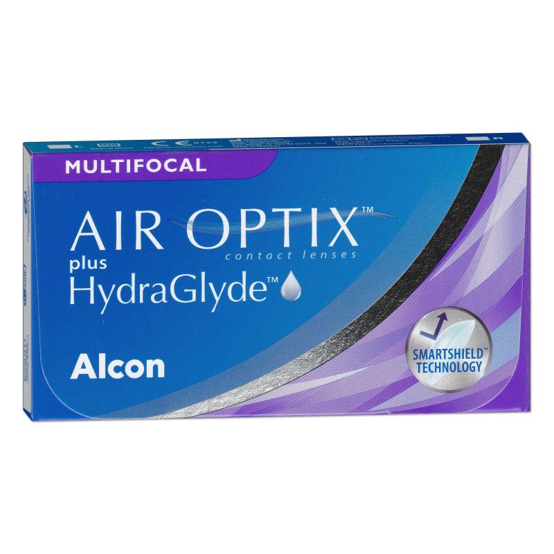 AIR OPTIX plus HydraGlyde Multifocal | 3er Box | Addition LO(MAX ADD+1,25)