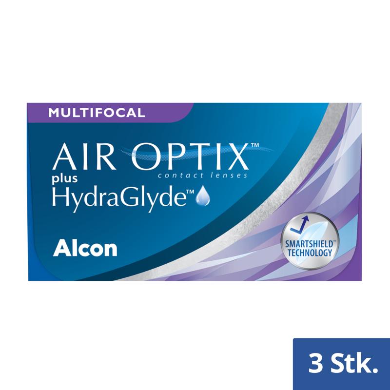 AIR OPTIX plus HydraGlyde Multifocal | 3er Box | Addition MED(MAX ADD+2,00)