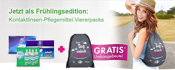 Optifree und AOSept Frühlingseditionen mit gratis Umhängebeutel