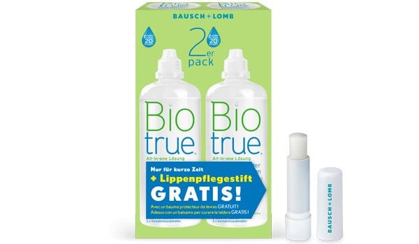 Biotrue™ Aktions-Doppelpack mit kostenlosem Lippenpflegestift