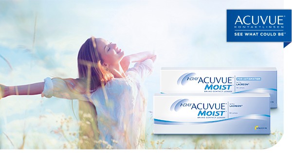 1•DAY ACUVUE® MOIST – trotz Allergie keine Kompromisse im Sommer. Jetzt in unserem OnlineShop.