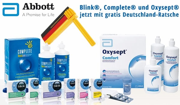Oxysept® und Complete® mit gratis Flaggenratsche