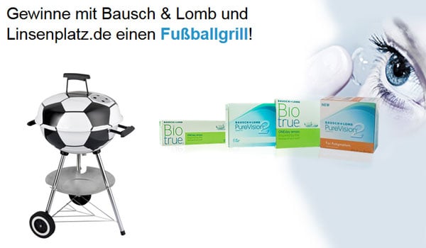 Mit Linsenplatz.de und Bausch+Lomb gibt es jetzt einen Fußballgrill zu gewinnen!