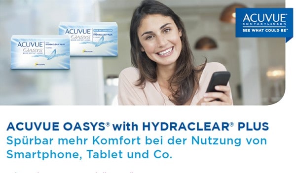 Acuvue Oasys perfekt für den digitalen Alltag