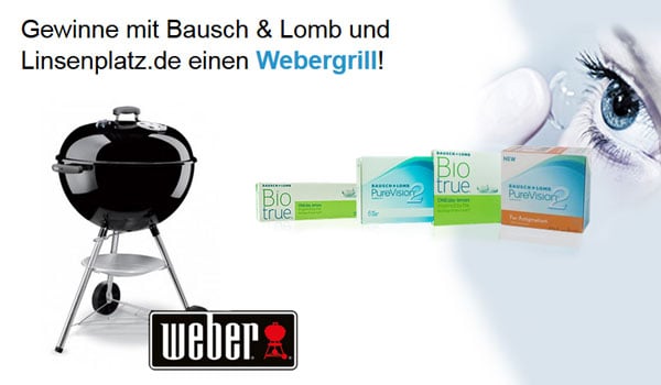 Gewinne mit Bausch+Lomb und Linsenplatz.de einen Kugelgrill von WEBER!