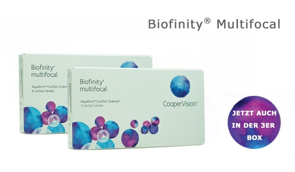 Die Biofinity® Multifocal gibt es jetzt auf vielfachen Wunsch in der 3er Box!