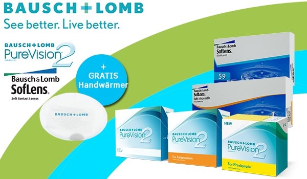 Bausch+Lomb PureVision2 und SofLens jetzt mit kostenlosen Gel-Handwärmern im Linsenplatz Onlineshop, nur solange der Vorrat reicht!