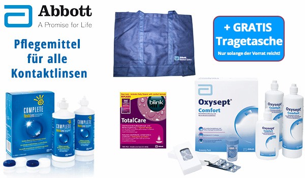 Tragetasche gratis zu Abbott-Pflegemitteln im Linsenplatz.de-Onlineshop! Schnell zugreifen!