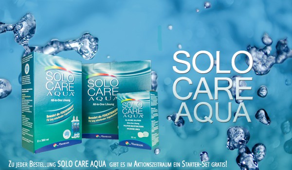 SOLO CARE AQUA jetzt mit kostenlosem StarterSet im Linsenplatz.de Onlineshop!