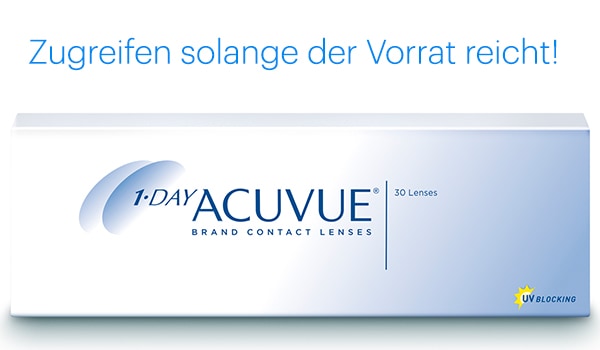 1-DAY ACUVUE Träger aufgepasst, jetzt letze Chance nutzen und Vorrat sichern!