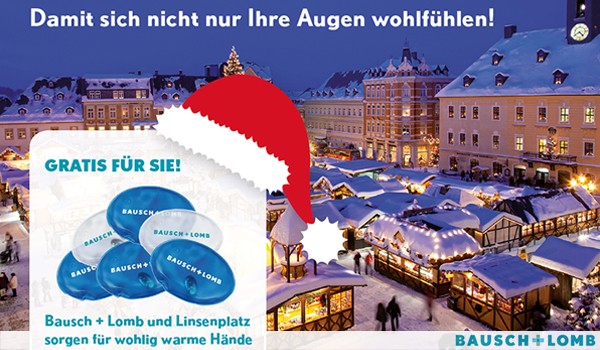 Gratis Handwärmer jetzt bei Bausch+Lomb Kontaktlinsen und Pflegemitteln im Linsenplatz.de Onlineshop!