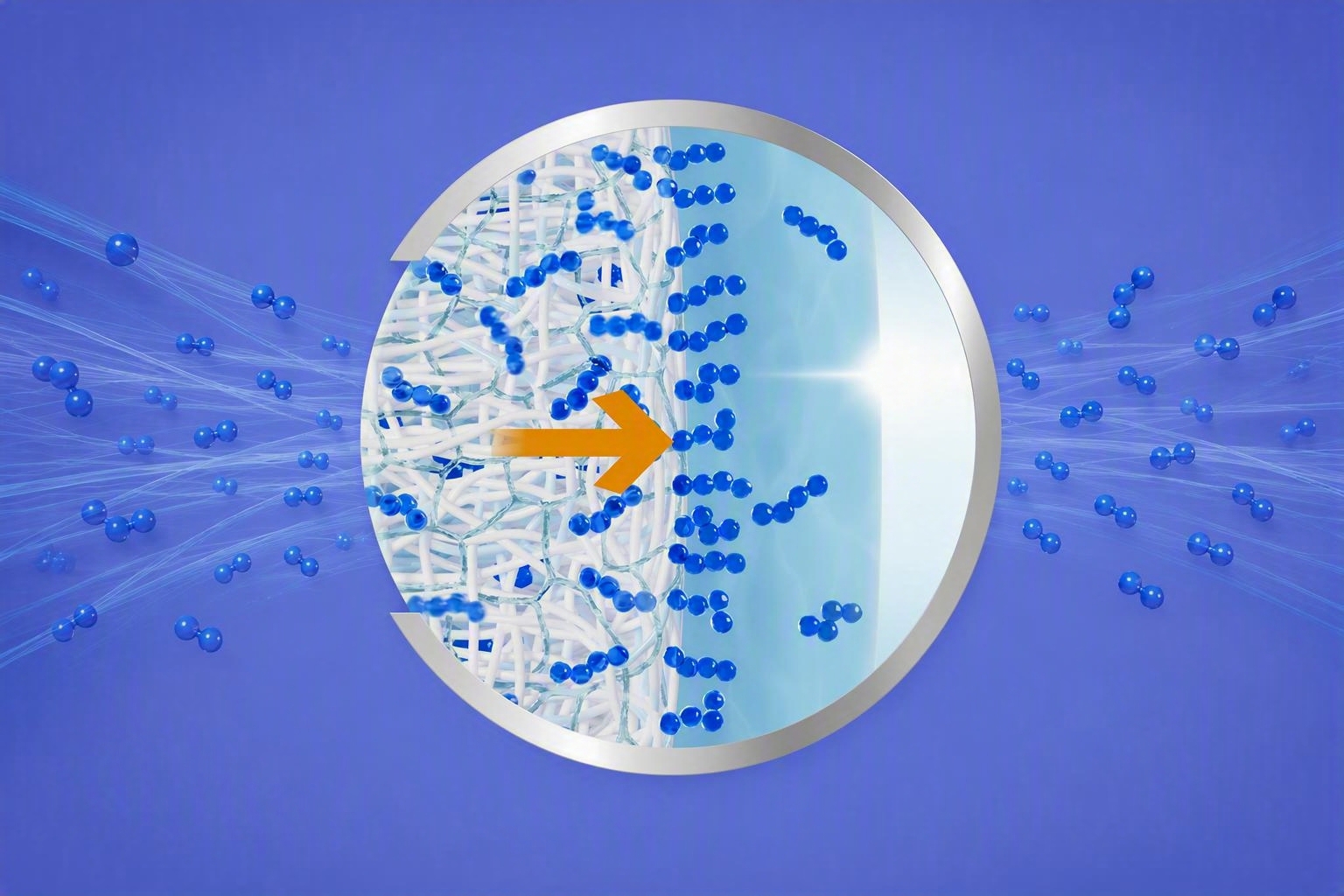 Illustration für das ACTIV-FLO-System von Alcon für den Feuchtigkeitsausgleich